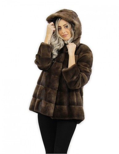 Giacca con cappuccio scanbrown