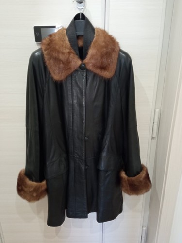 Giacca pelle con bordi e - giacca,