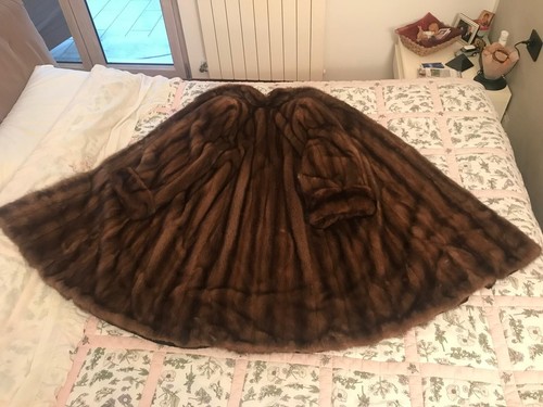 Cappotto lungo visone marrone